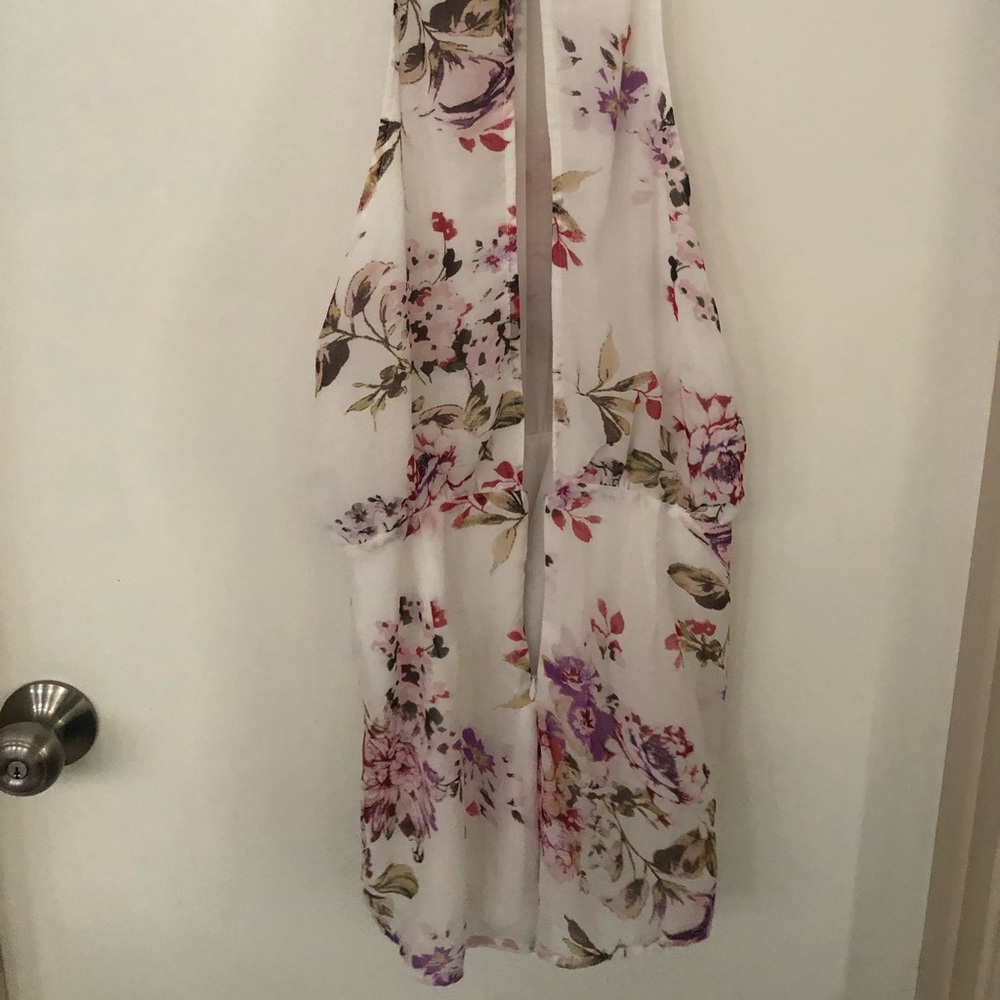 Floral high neck romper